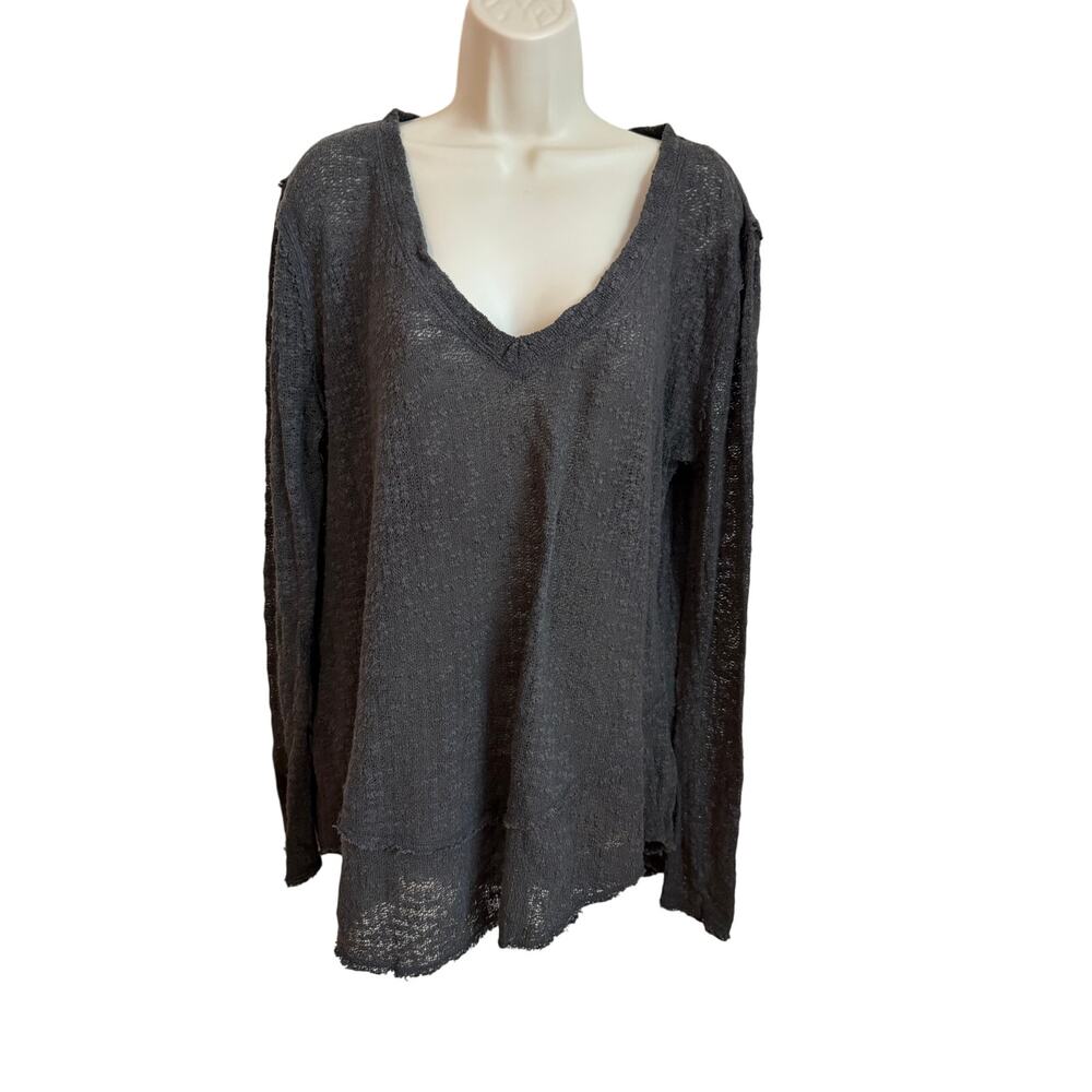 Free People Womens XS Gray Sweater XS Knit Oversized Activeleisure Whimsigoth